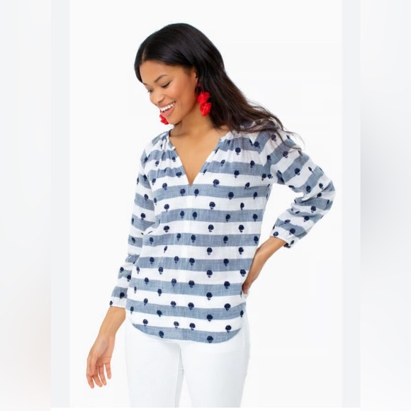 Roller Rabbit Bola Stripe Malm Top Size XS - Picture 1 of 5
